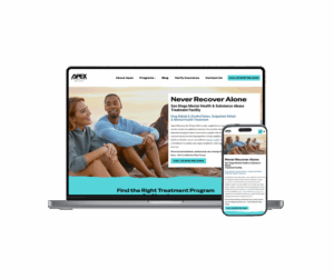laptop and mobile view of the client website Apex Recovery